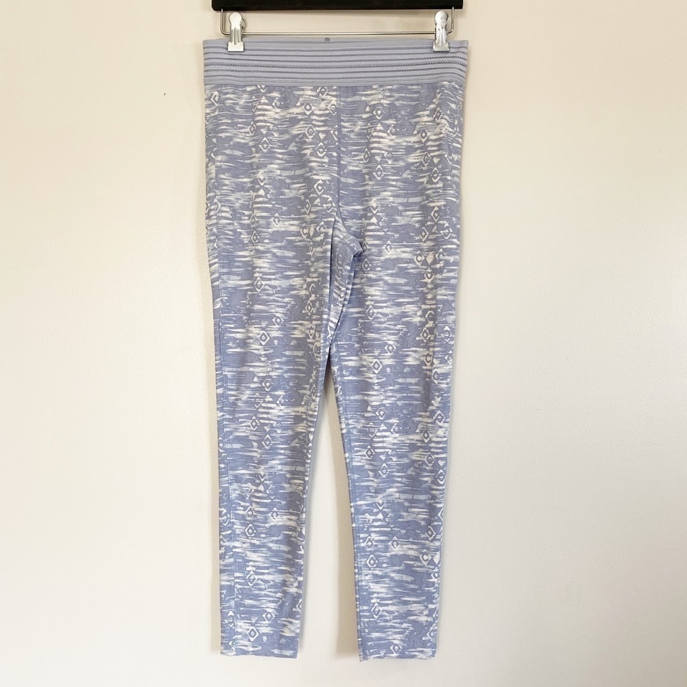 FREE PEOPLE Movement Leggings Diamond Print Blue L